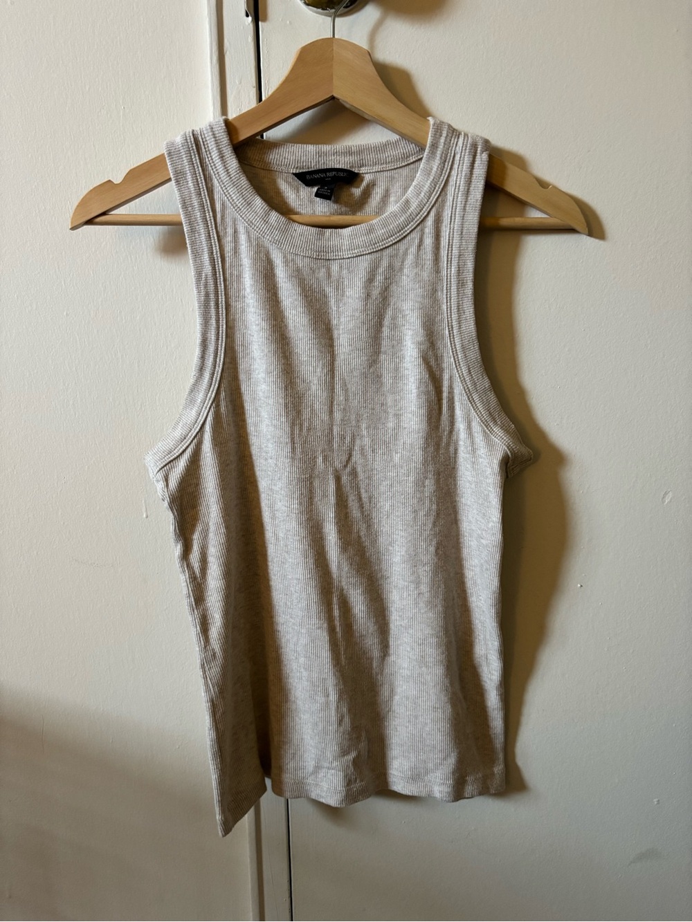 Banana Republic Beige Cream Ribbed Tank Top